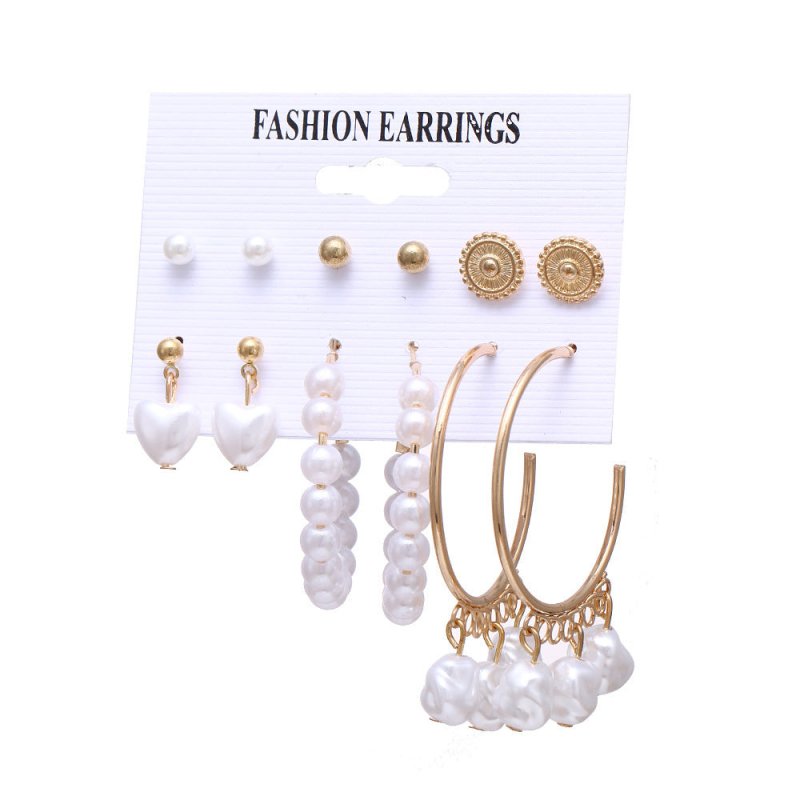 Pearl Diamond Acrylic Earrings-Jewearrings