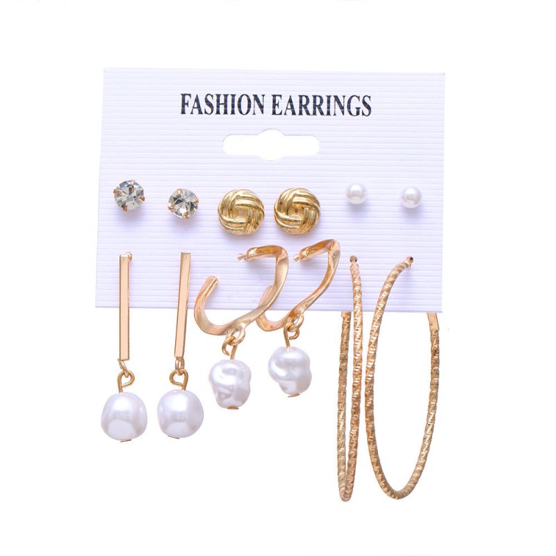 Pearl Diamond Acrylic Earrings-Jewearrings