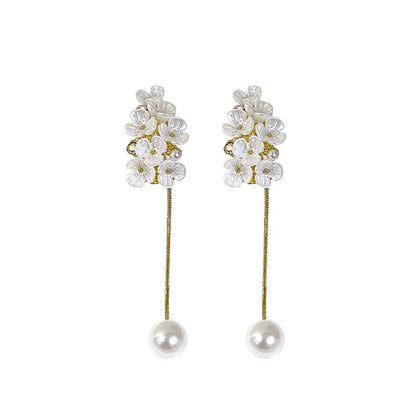 Pearl Flower Earrings Advanced-Jewearrings