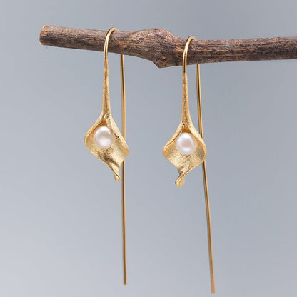 Pearl Flower Earrings Ancient-Jewearrings