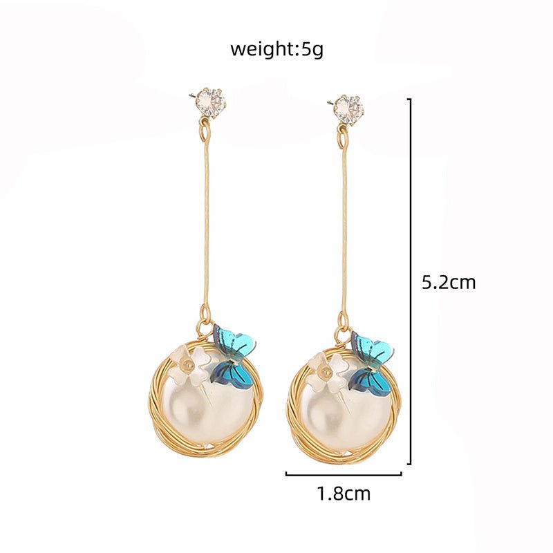 Pearl Flower Earrings - Baroque-Jewearrings