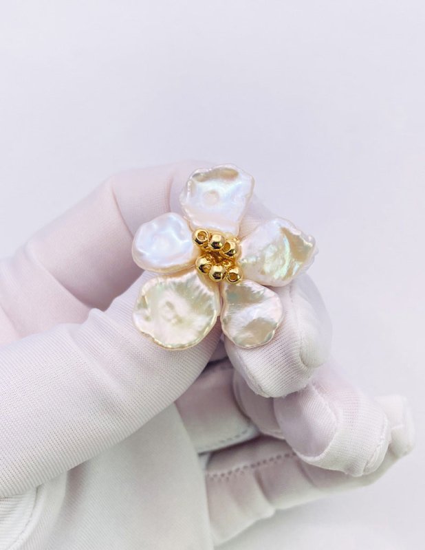 Pearl Flower Earrings Baroque-Jewearrings