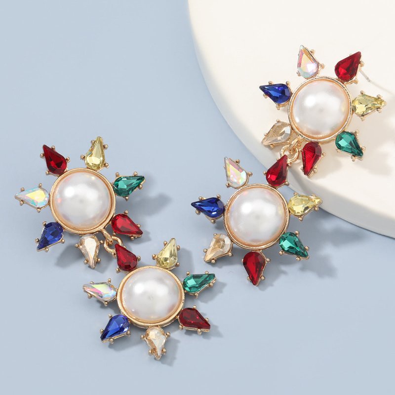 Pearl Flower Earrings Beautiful European-Jewearrings