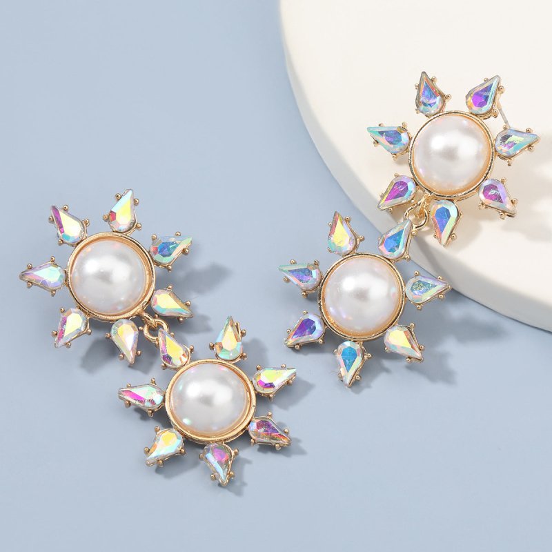 Pearl Flower Earrings Beautiful European-Jewearrings