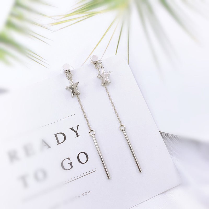 Pearl Flower Earrings Bow Tassel Earrings-Jewearrings