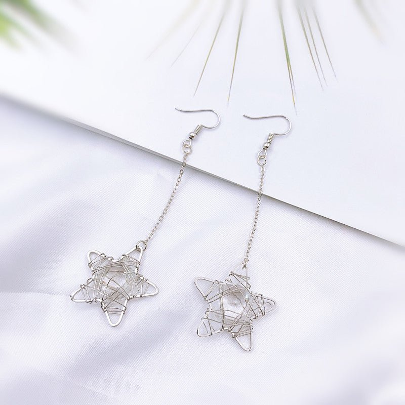 Pearl Flower Earrings Bow Tassel Earrings-Jewearrings