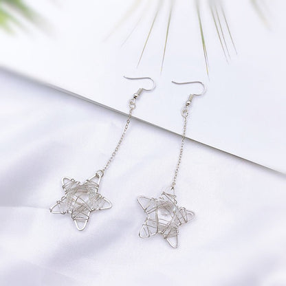 Pearl Flower Earrings Bow Tassel Earrings-Jewearrings