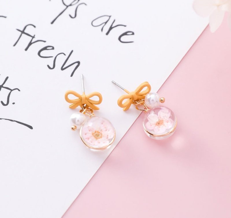 Pearl Flower Earrings Cherry Blossom Earrings-Jewearrings