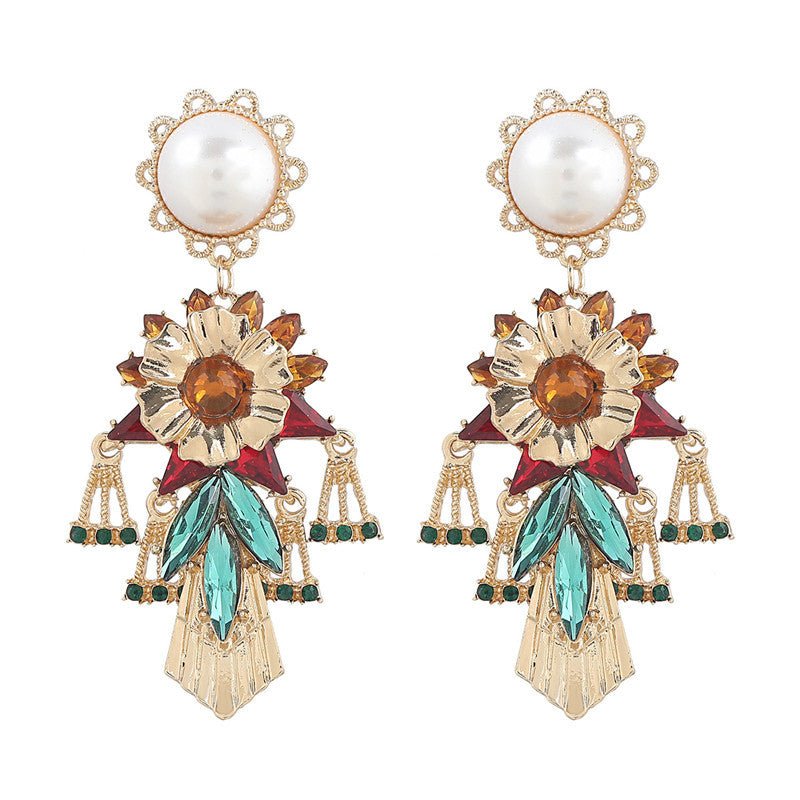 Pearl Flower Earrings - Creative Fashion-Jewearrings