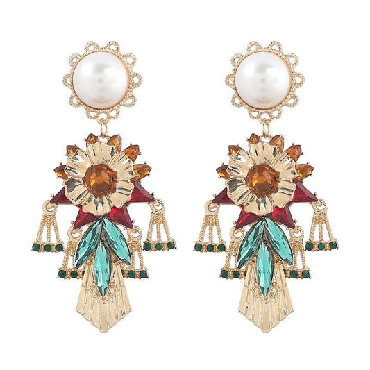 Pearl Flower Earrings - Creative Fashion-Jewearrings