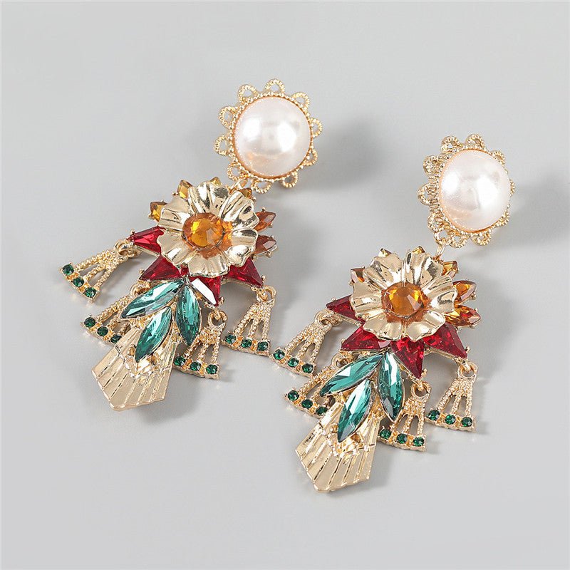 Pearl Flower Earrings - Creative Fashion-Jewearrings