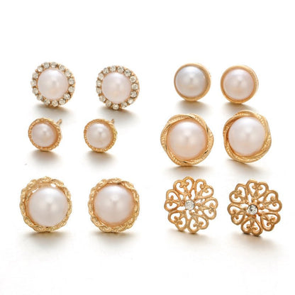 Pearl Flower Earrings Cross-border-Jewearrings