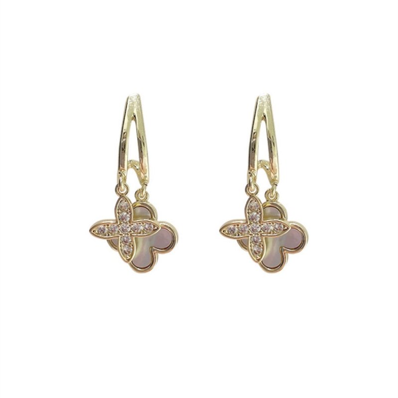 Pearl Flower Earrings Double Layer-Jewearrings