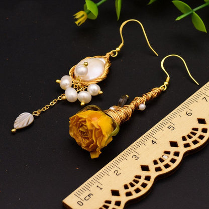 Pearl Flower Earrings European Retro-Jewearrings