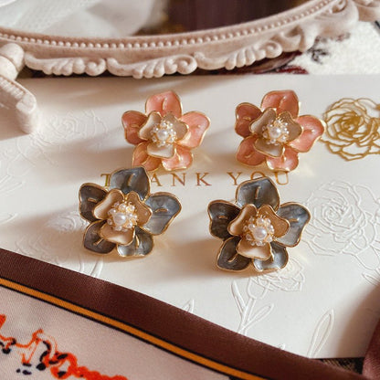 Pearl Flower Earrings - Exquisite-Jewearrings