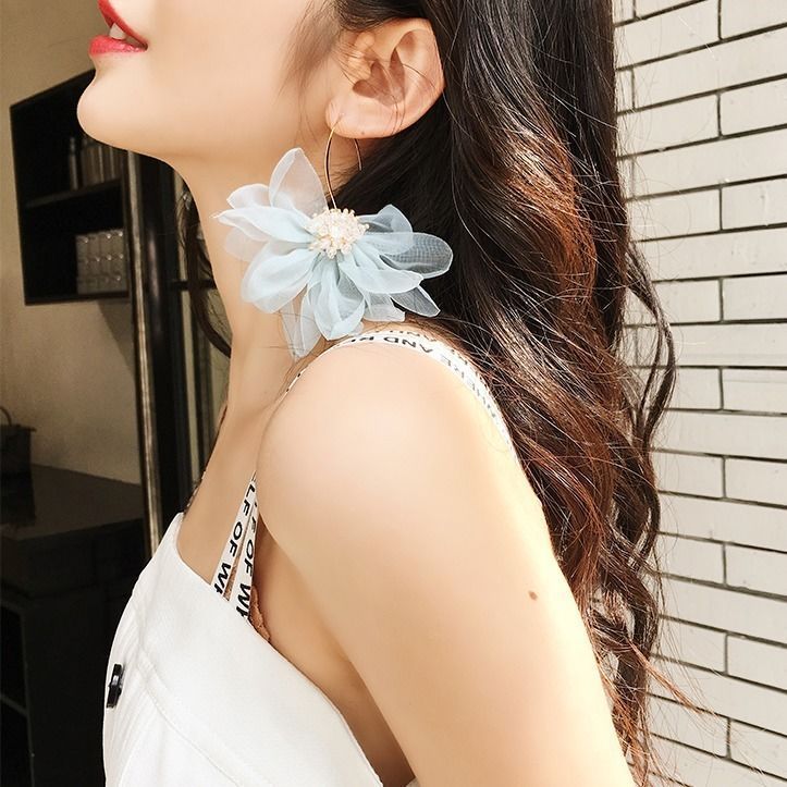 Pearl Flower Earrings Fairy Tassel Earrings-Jewearrings