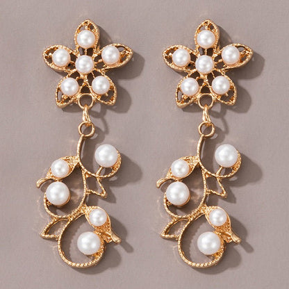 Pearl Flower Earrings - Fashion-Jewearrings