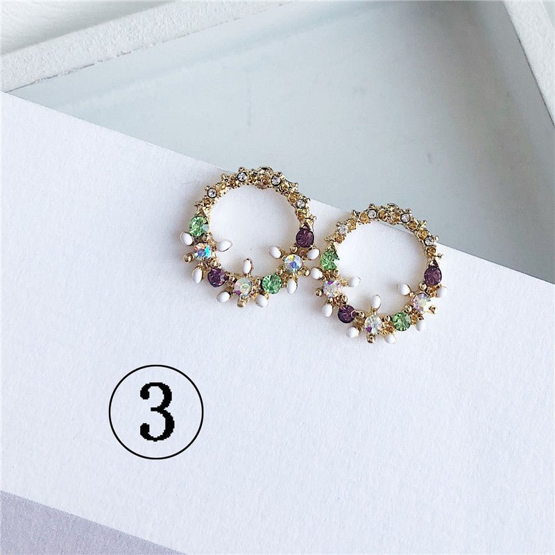 Pearl Flower Earrings Female Color Fashion Petals-Jewearrings