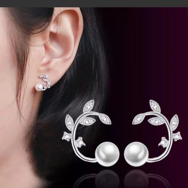 Pearl Flower Earrings Flower Shape Earrings-Jewearrings