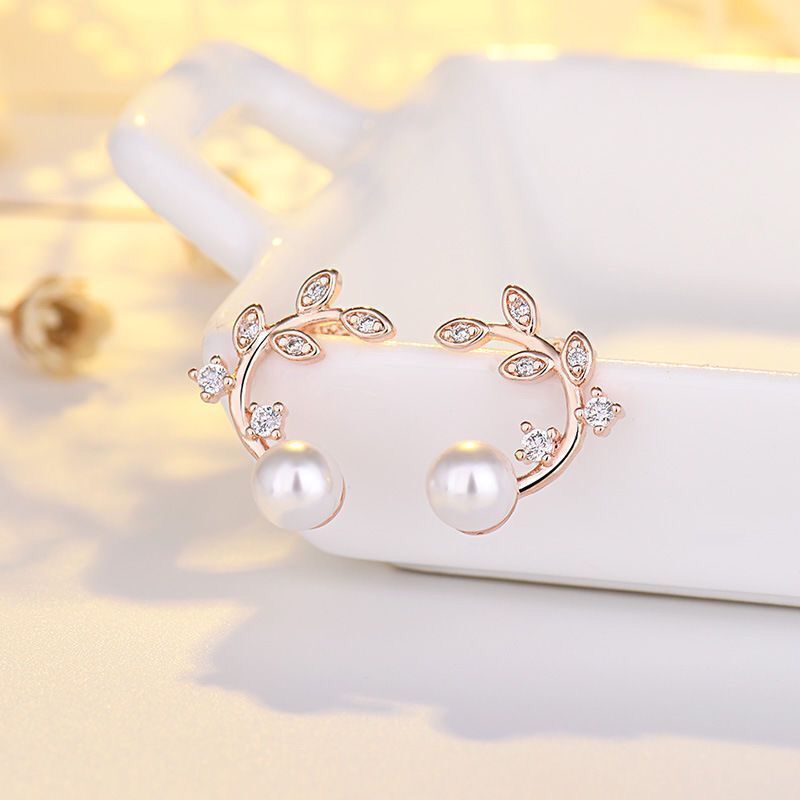 Pearl Flower Earrings Flower Shape Earrings-Jewearrings