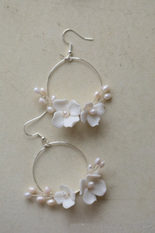 Pearl Flower Earrings Freshwater Earrings-Jewearrings