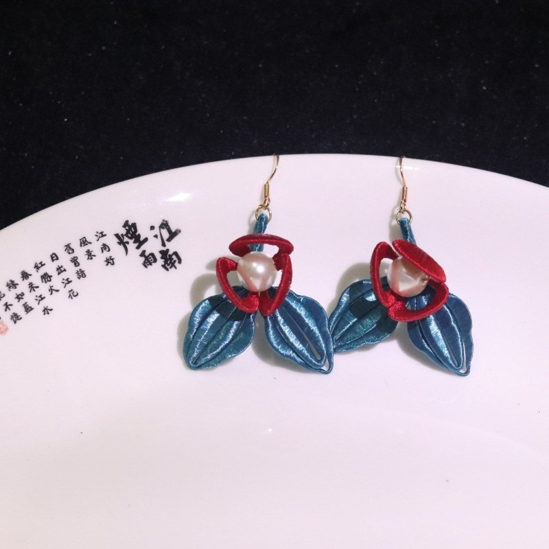 Pearl Flower Earrings - Hanfu Wrapped-Jewearrings