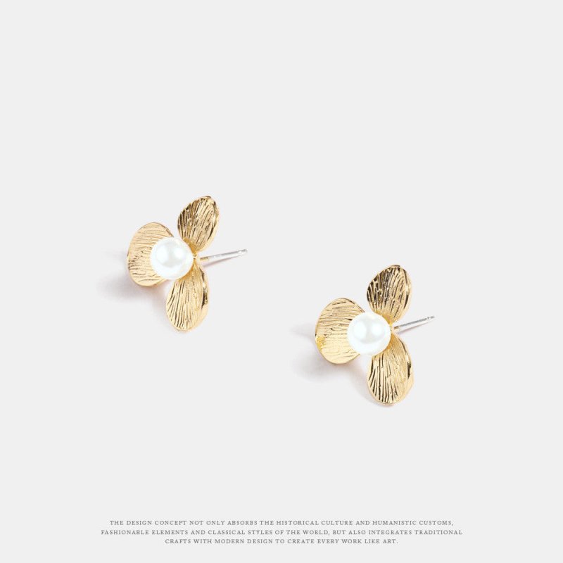 Pearl Flower Earrings Ins Style-Jewearrings