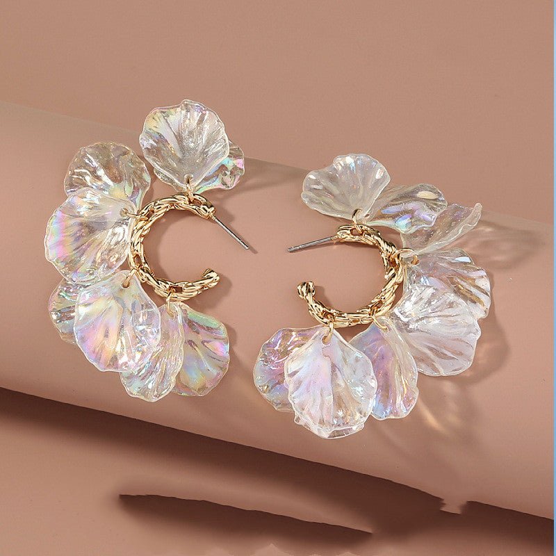 Pearl Flower Earrings Ins Temperament-Jewearrings