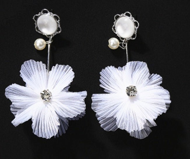 Pearl Flower Earrings Lace-Jewearrings