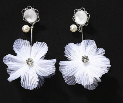 Pearl Flower Earrings Lace-Jewearrings