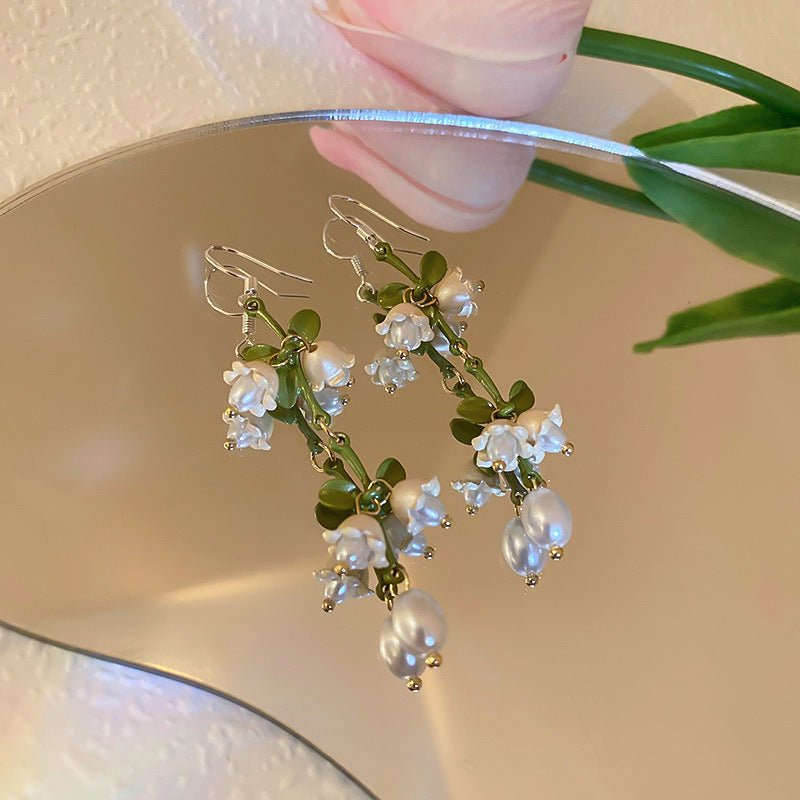 Pearl Flower Earrings Lily-Jewearrings