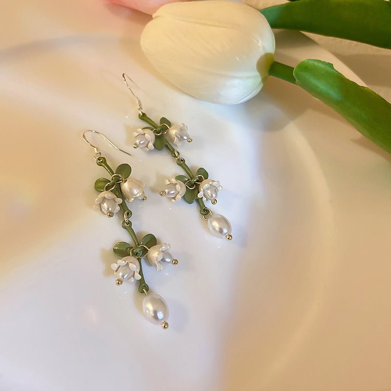 Pearl Flower Earrings Lily-Jewearrings