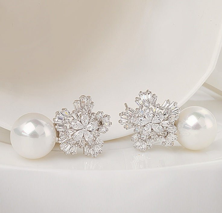 Pearl Flower Earrings Luxury-Jewearrings