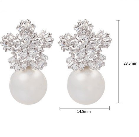 Pearl Flower Earrings Luxury-Jewearrings