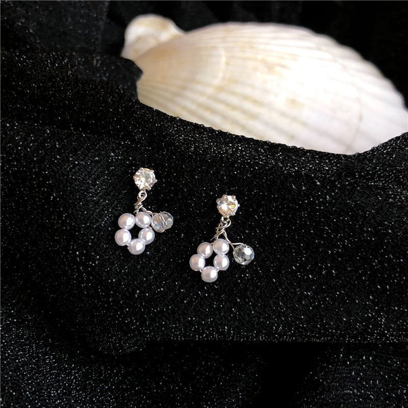 Pearl Flower Earrings Mini Design-Jewearrings