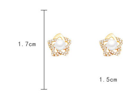 Pearl Flower Earrings - Online Influencer-Jewearrings