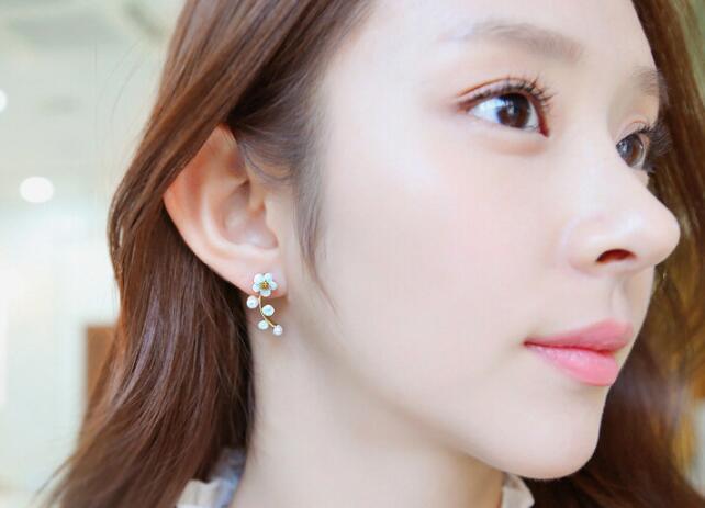 Pearl Flower Earrings Ornaments-Jewearrings