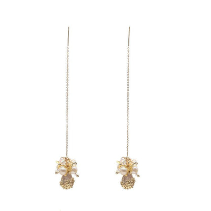 Pearl Flower Earrings - Retro-Jewearrings