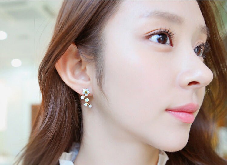 Pearl Flower Earrings Shell-Jewearrings