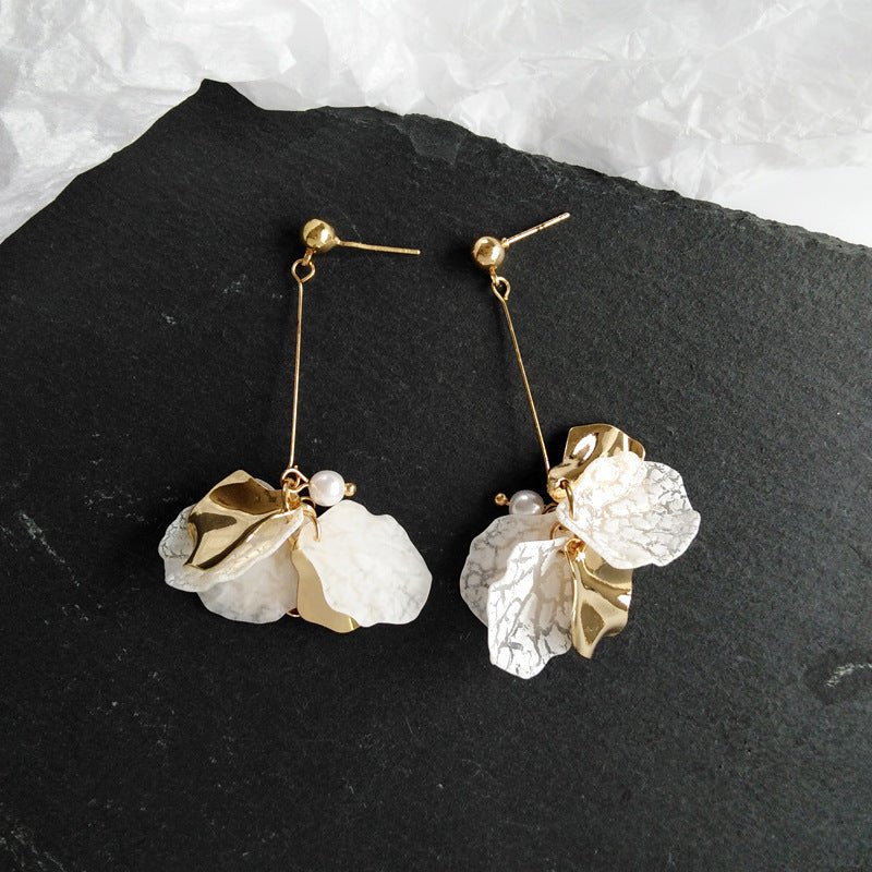 Pearl Flower Earrings Shell Design-Jewearrings