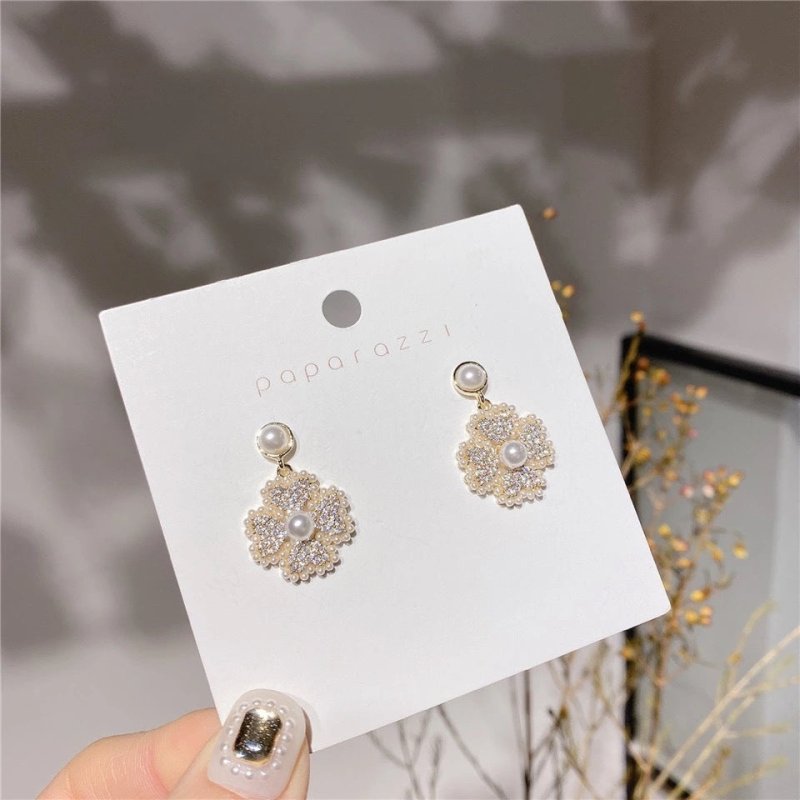 Pearl Flower Earrings Simple Fashion-Jewearrings