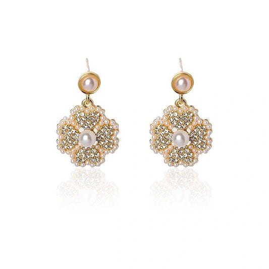 Pearl Flower Earrings Simple Fashion-Jewearrings