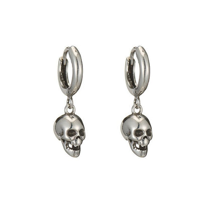 Pearl Flower Earrings Skull Earrings-Jewearrings