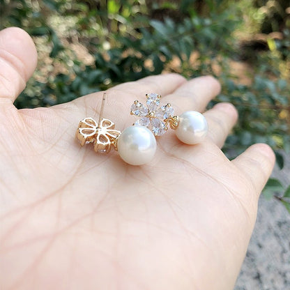 Pearl Flower Earrings - Small Fragrant-Jewearrings