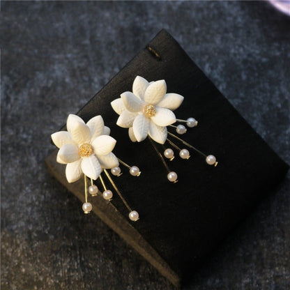 Pearl Flower Earrings Versatile Earrings-Jewearrings