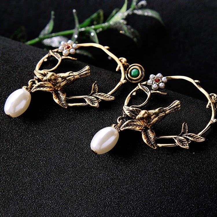 Pearl Flower Earrings - Vintage elegant-Jewearrings