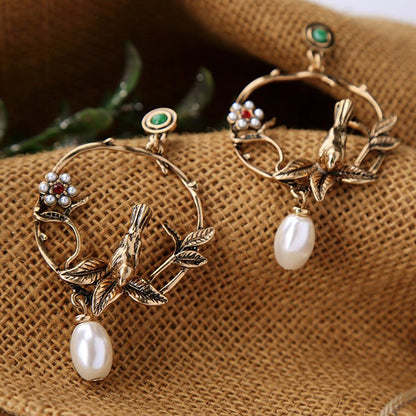 Pearl Flower Earrings - Vintage elegant-Jewearrings