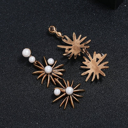 Pearl Flower Earrings Vintage Sunflower-Jewearrings