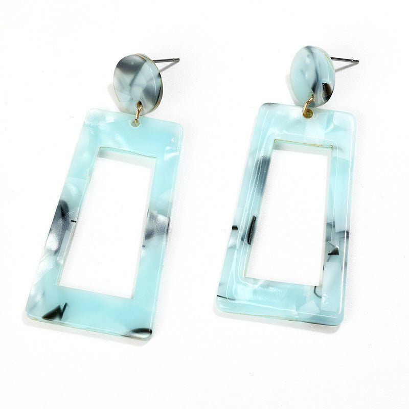 Personality Ladies Geometric Acrylic Earrings-Jewearrings