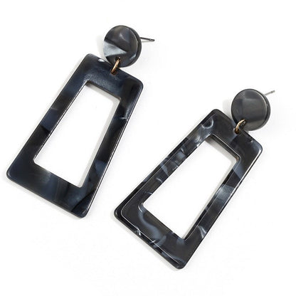 Personality Ladies Geometric Acrylic Earrings-Jewearrings